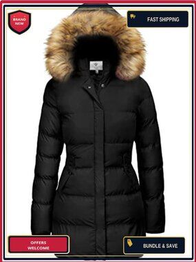 Women's Winter Thickened Long Puffer Coat Warm Parka Jacket